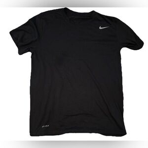 The Nike Tee Dri-Fit Men’s M Grey Short Sleeve T-Shirt Swoosh Logo Athletic Fit